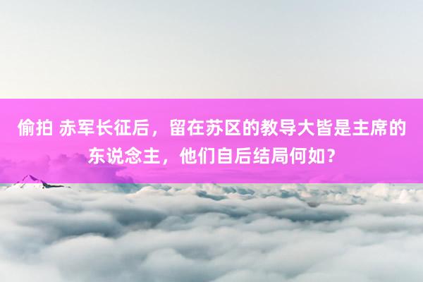偷拍 赤军长征后,留在苏区的教导大皆是主席的东说念主,他们自后结局何如?