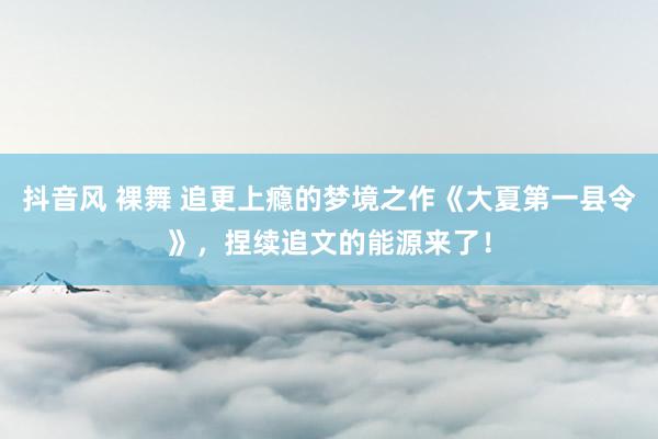 抖音风 裸舞 追更上瘾的梦境之作《大夏第一县令》，捏续追文的能源来了！