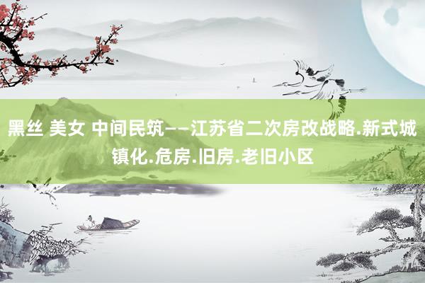 黑丝 美女 中间民筑——江苏省二次房改战略.新式城镇化.危房.旧房.老旧小区