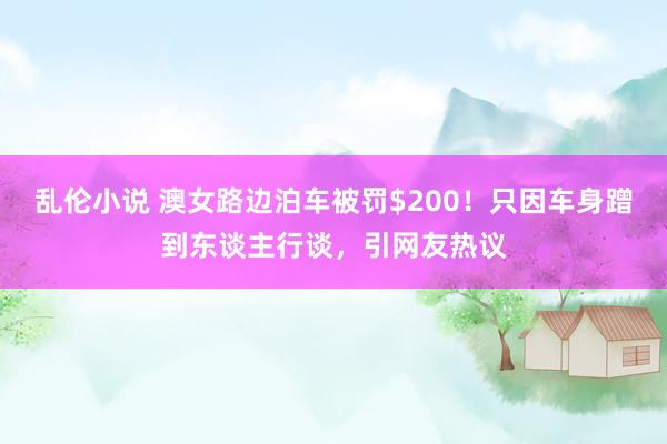 乱伦小说 澳女路边泊车被罚$200!只因车身蹭到东谈主行谈,引网友热议