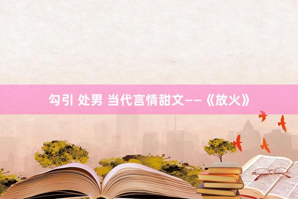 勾引 处男 当代言情甜文——《放火》