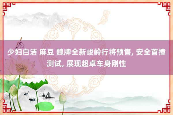 少妇白洁 麻豆 魏牌全新峻岭行将预售, 安全首撞测试, 展现超卓车身刚性